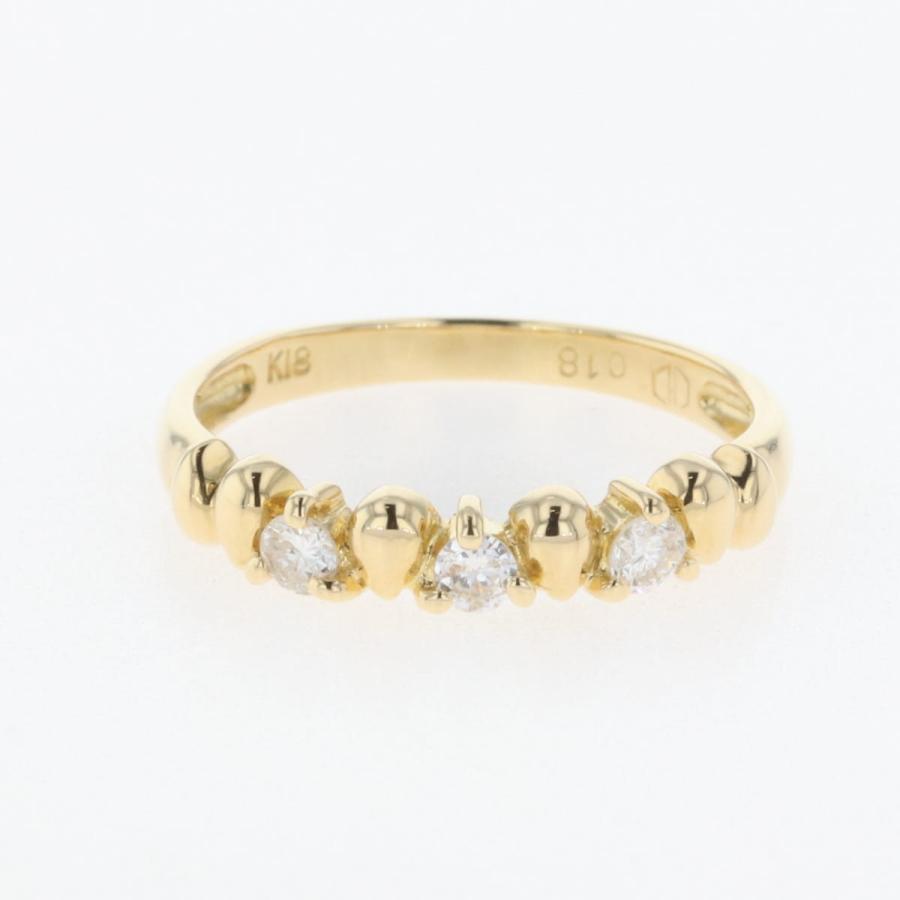 メレダイヤ デザインリング YG イエローゴールド 指輪 リング 10.5号  