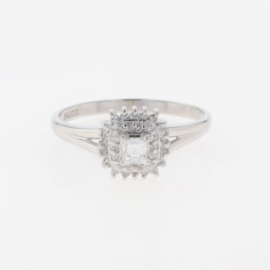 メレダイヤ デザインリング プラチナ 指輪 リング 13.5号 Pt900  