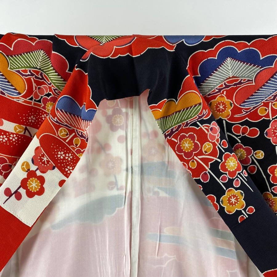 振袖 身丈161.5cm 裄丈64cm M 袷 栗山吉三郎 落款あり 松竹梅 振袖 身丈161.5cm 裄丈64cm M 袷 栗山吉三郎 落款あり 松竹梅