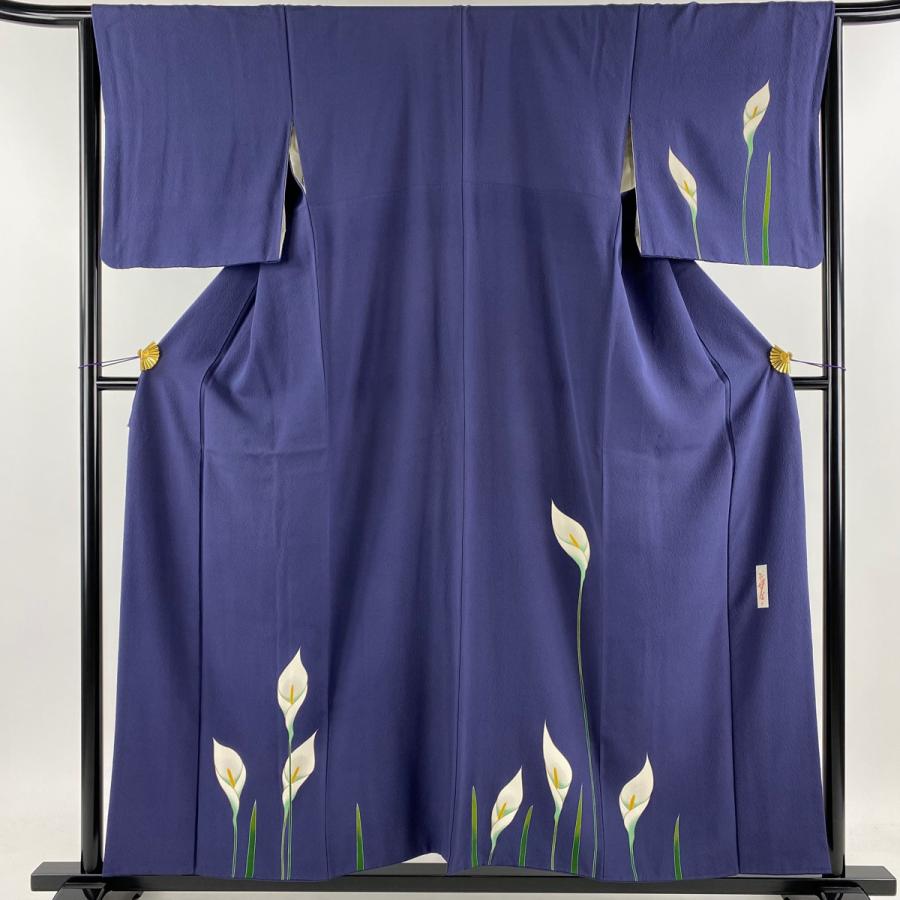 付下げ 身丈156.5cm 裄丈64.5cm M 袷 辻村ジュサブロー 落款あり  