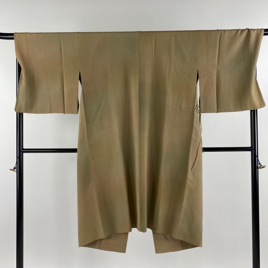 道中着 身丈114cm 裄丈70cm L 斉藤三才 和装コート 落款あり ぼかし  