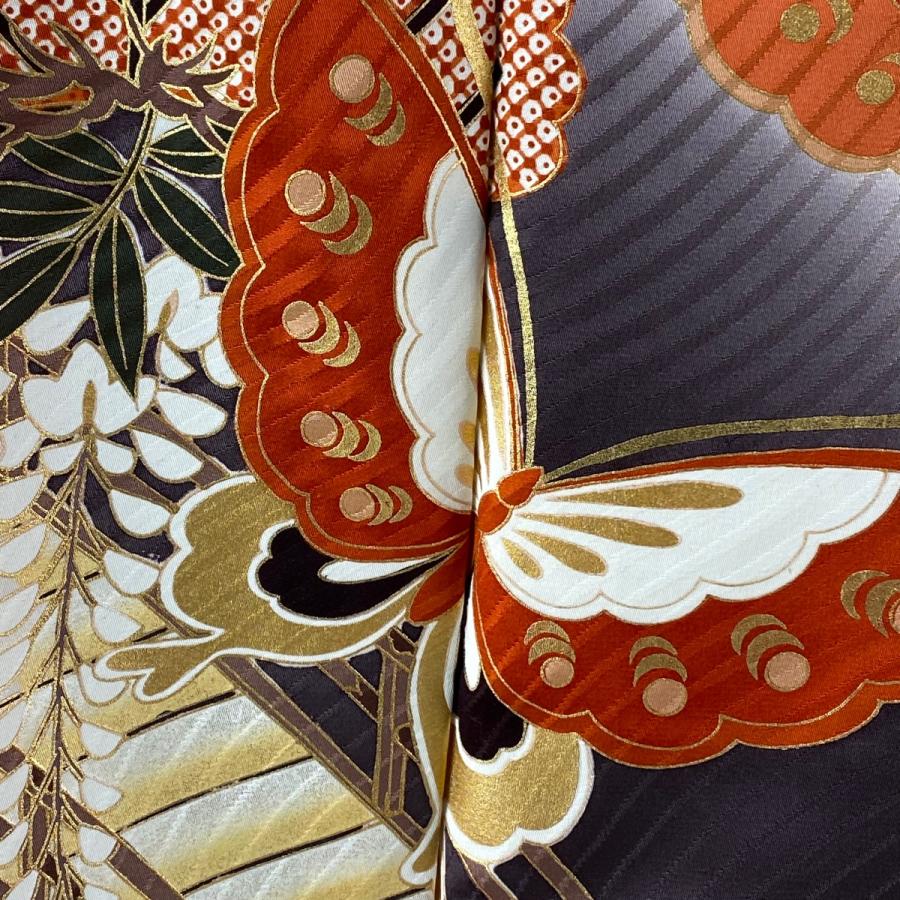 【豪華金銀彩 吉祥花蝶文　リユース袋帯】 豪華金銀彩 吉祥花蝶文リユース袋帯】