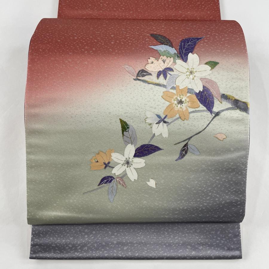 袋帯 美品 名品 お太鼓柄 正絹 【中古】（袋帯 美品 名品 幾何学模様  