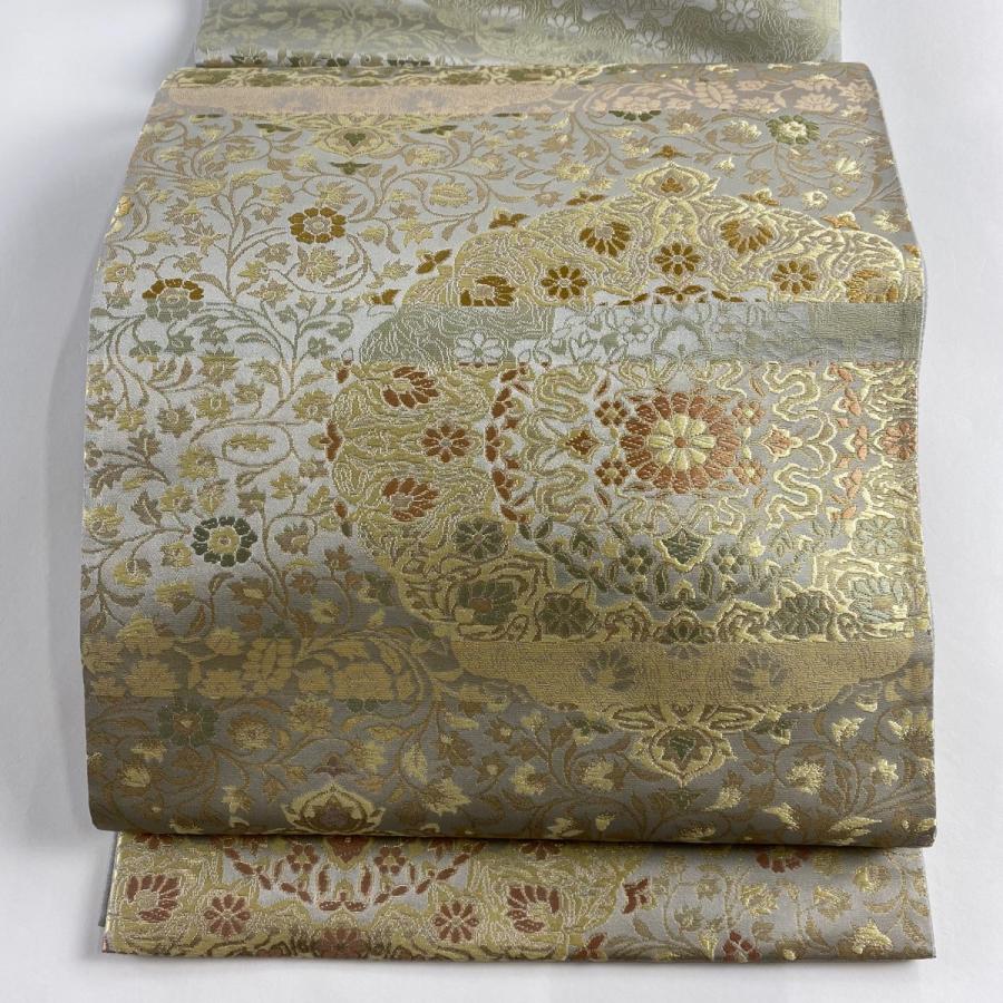 袋帯 美品 名品 箔屋清兵衛 落款あり 悠久の美 名物裂文様 華文 花唐草