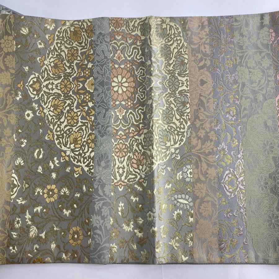 袋帯 美品 名品 箔屋清兵衛 落款あり 悠久の美 名物裂文様 華文 花唐草