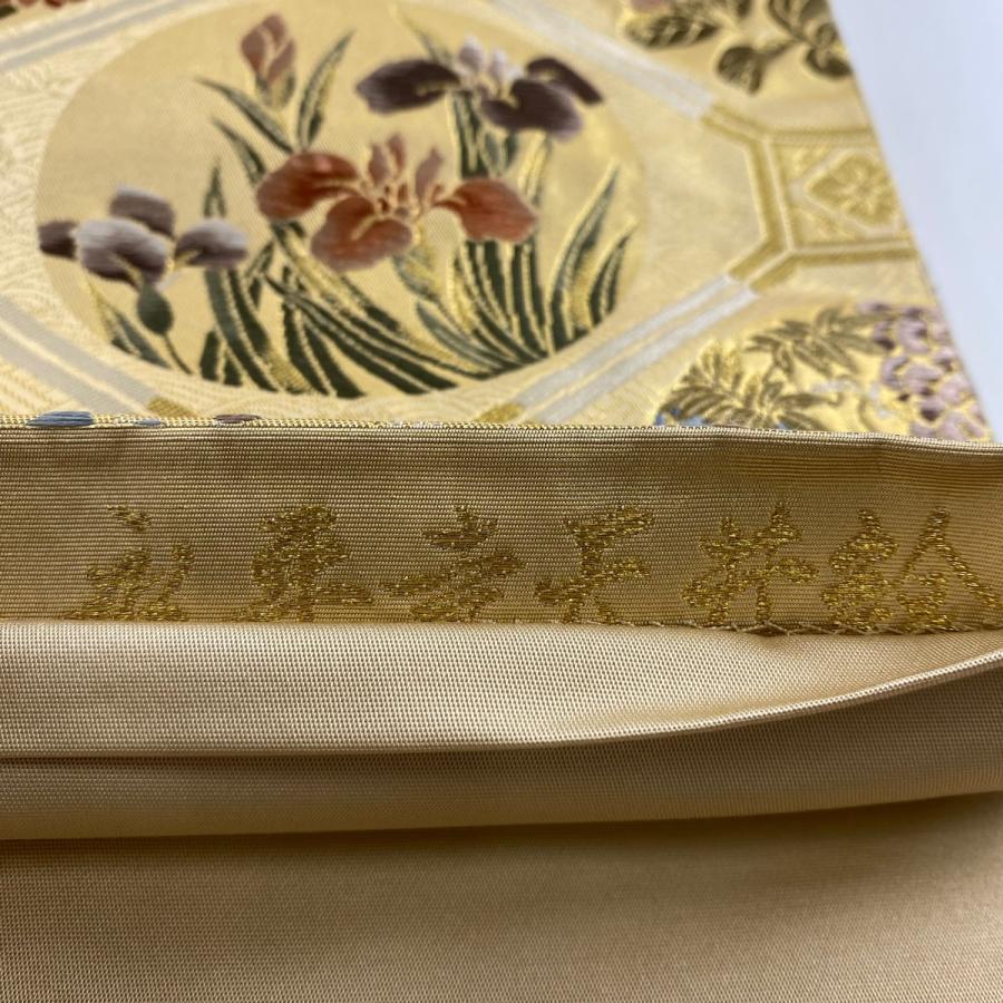 袋帯　 永平寺天井絵 袋帯 美品 秀品 永平寺天井絵 箔 金糸 金色 六通 正絹 中古 : リユース