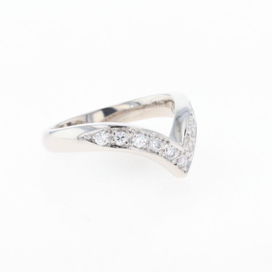 【極美品】■ダイヤモンド Pt900 リング 9号 プラチナ デザイン 指輪 メレダイヤ デザインリング プラチナ 指輪 リング 9号 Pt900