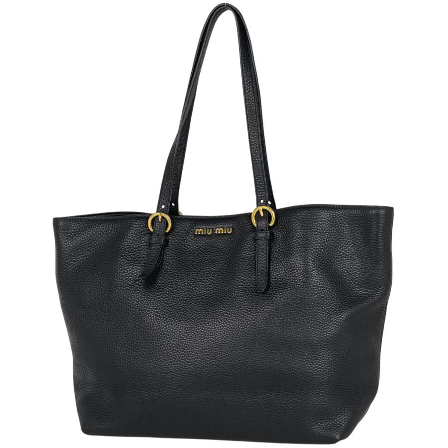 miumiu ロゴトートバッグ ブラック 美品！