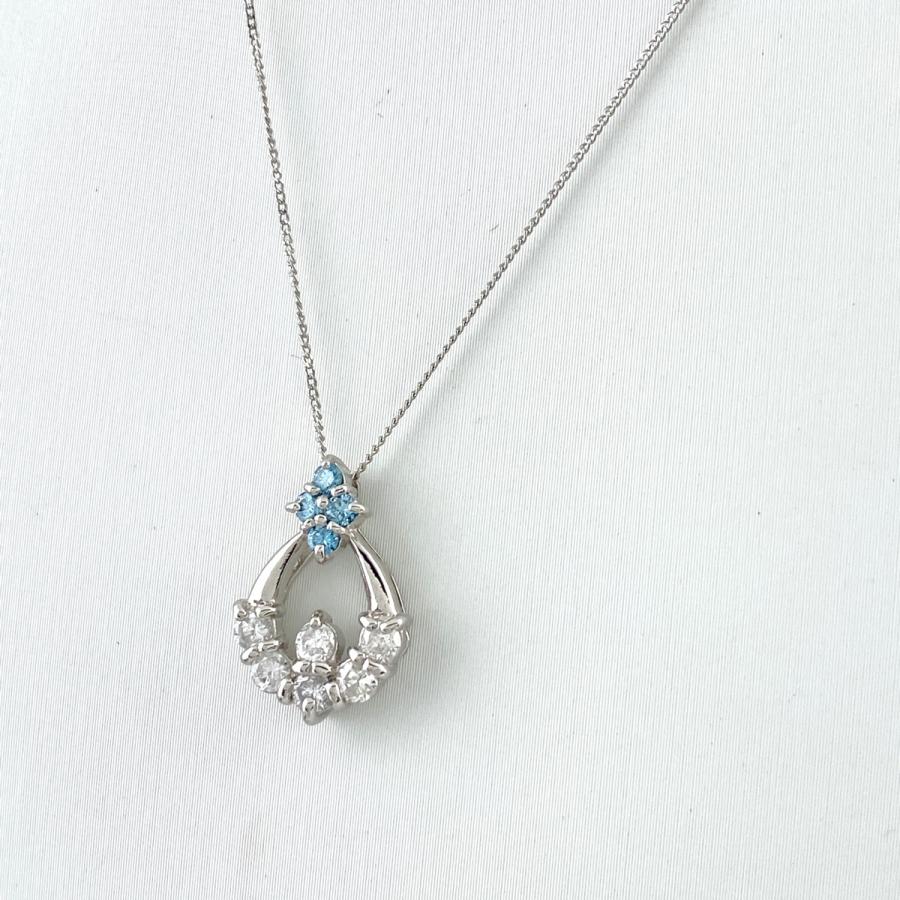 メレダイヤ デザインネックレス プラチナ ペンダント トリートメント  