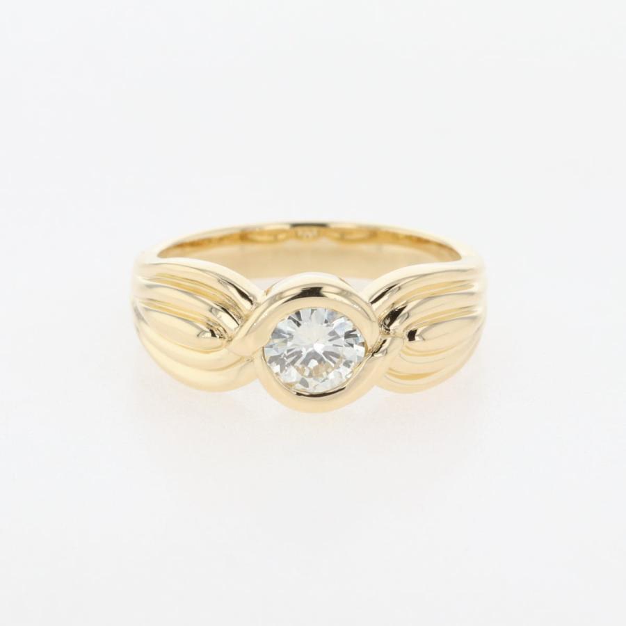 ダイヤモンド デザインリング YG イエローゴールド 指輪 リング 13号  