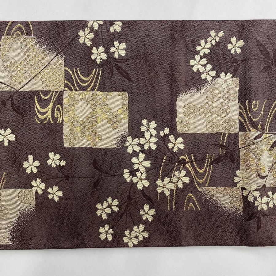 袋帯 美品 秀品 坂東三津五郎 落款あり やまと 桜 流水 金糸 袋帯 美品 秀品 坂東三津五郎 落款あり やまと 桜 流水 金糸