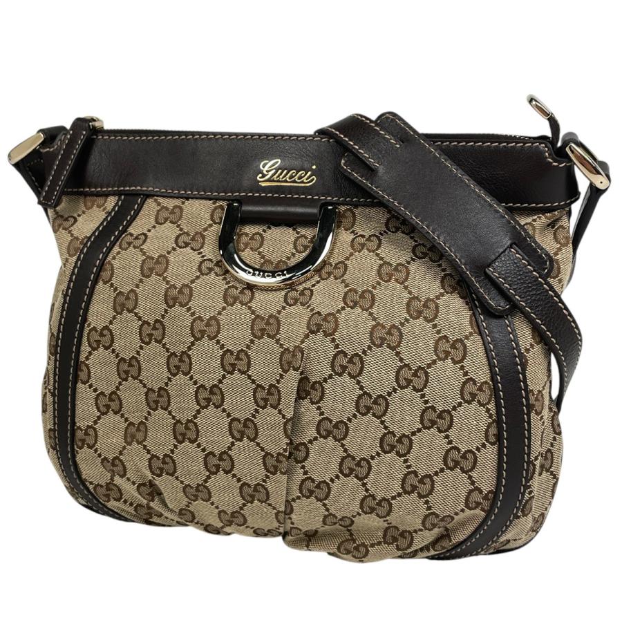 GUCCI グッチ GG柄 ショルダーバッグ アビー GGキャンバス ブラウン 