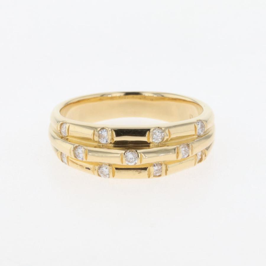 ダイヤモンド デザインリング YG イエローゴールド 指輪 リング 12.5号  