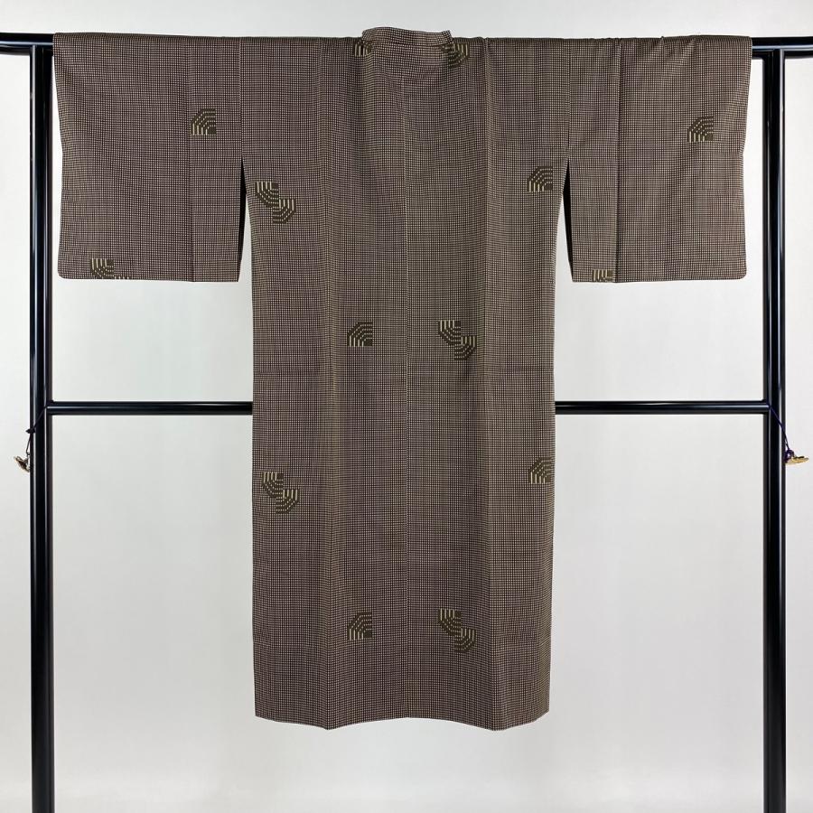 ブランド登録なし 道行 身丈121cm 裄丈63.5cm S 和装コート 角衿 幾何  