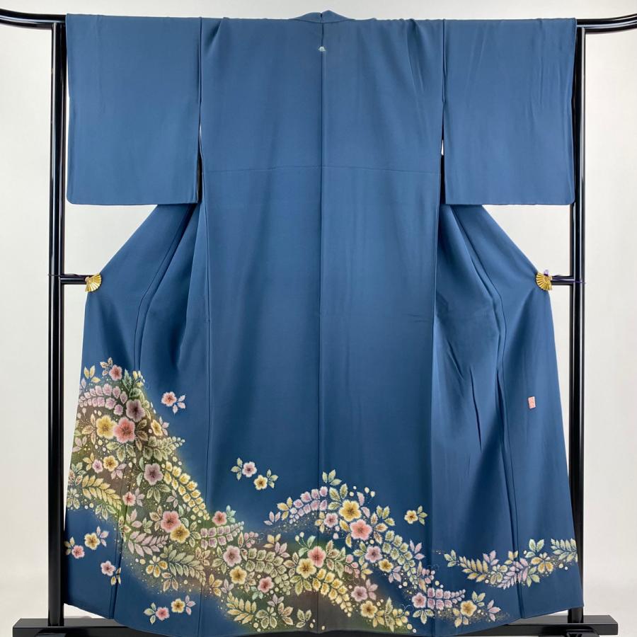 色留袖 身丈157.5cm 裄丈65cm M 袷 徳永憲峯 落款あり 辻が花 金彩  