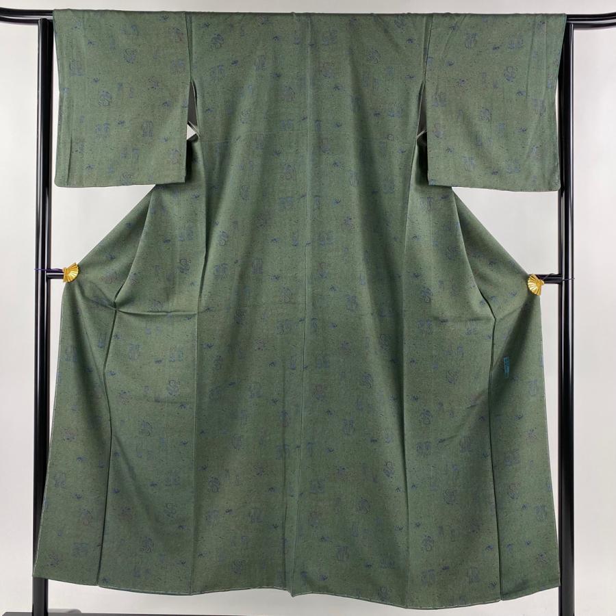 江戸小紋 身丈151cm 裄丈64.5cm M 袷 人間国宝 中村勇二郎 落款あり  