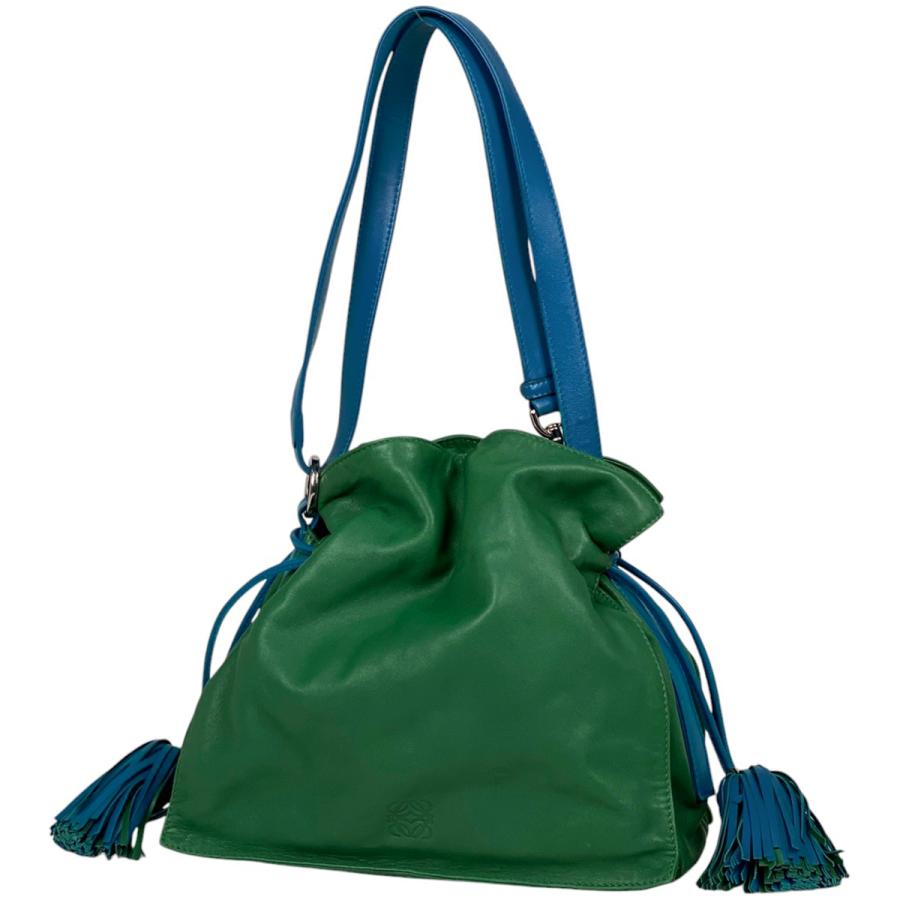 LOEWE ロエベ アナグラム ショルダーバッグ フラメンコ 巾着 レザー 