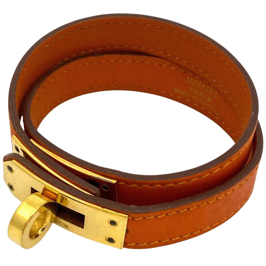 エルメス HERMES ケリー ドゥブルトゥール ブレスレット オレンジ HERMES エルメス ケリー ドゥブルトゥール ブレスレット 2連