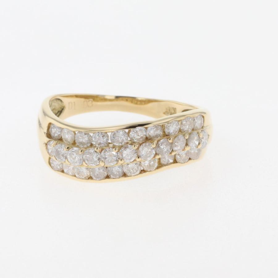 メレダイヤ デザインリング YG イエローゴールド リング 11.5号 K18  