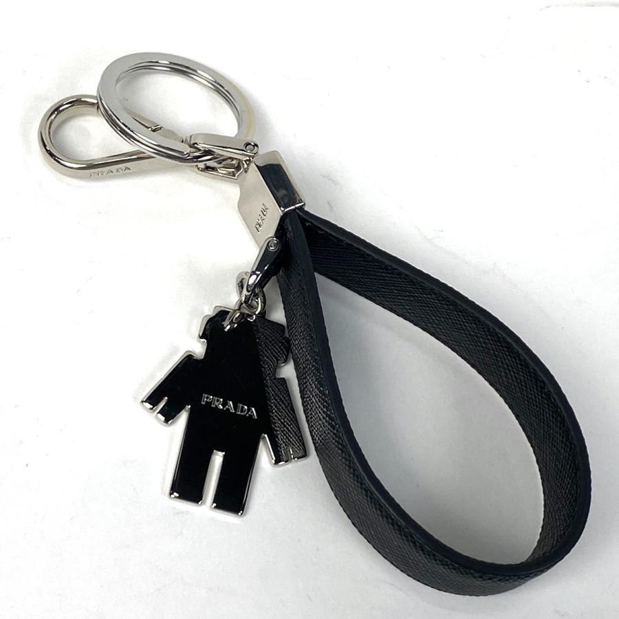 値下げ！PRADA ロボットキーホルダー ブラック プラダ PRADA ロボット キーリング キーホルダー ブラック 【432