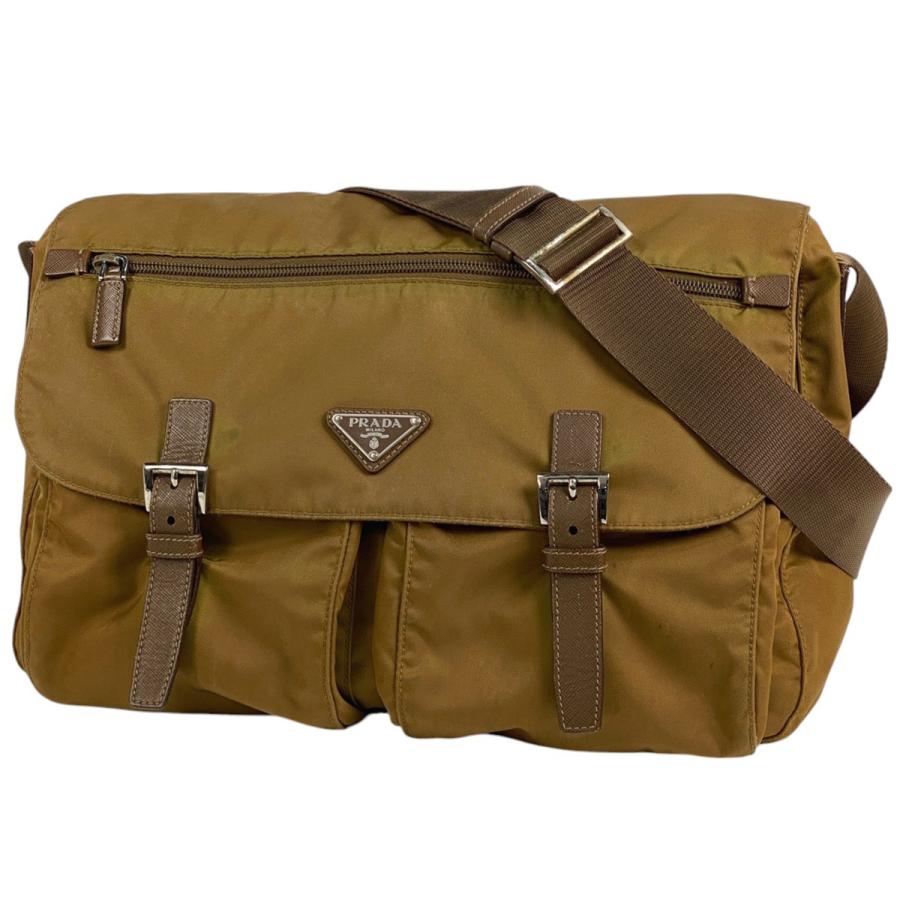PRADA（プラダ） ロゴプレート ショルダーバッグ メッセンジャーバッグ