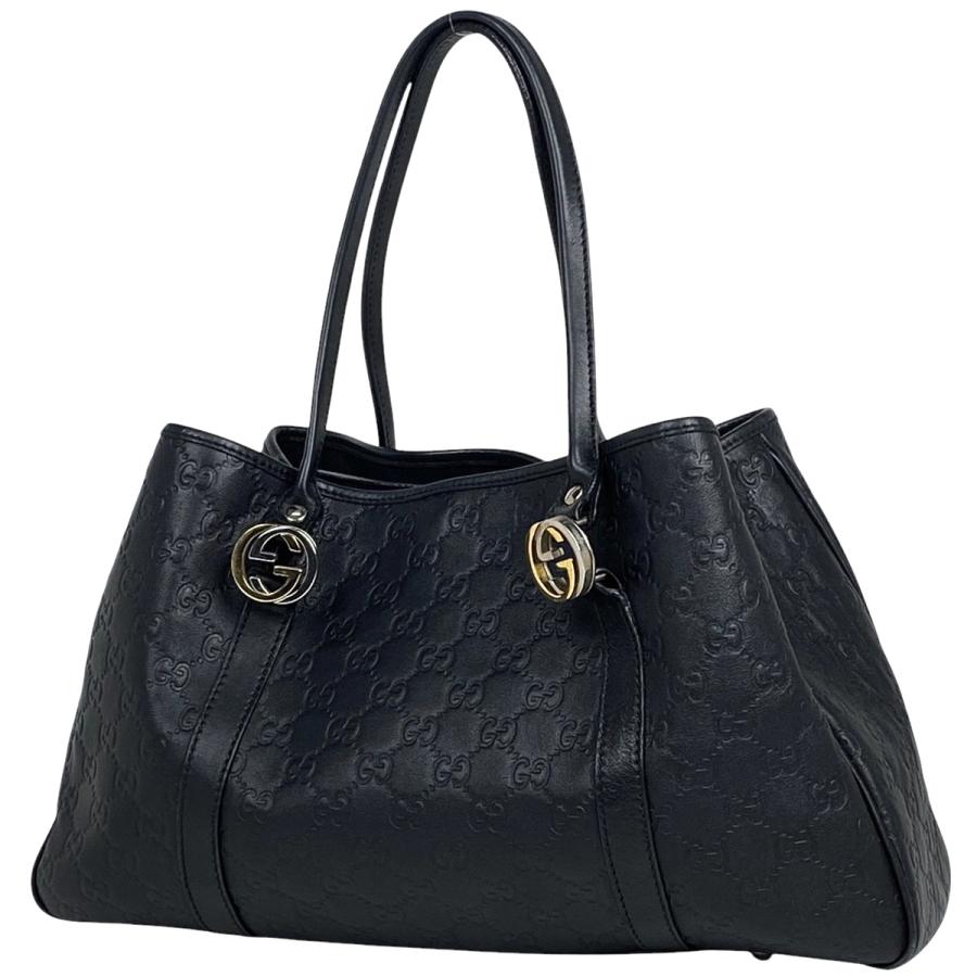 極美品】グッチ スーキー ハンドバッグ インターロッキング GG シマ A4可