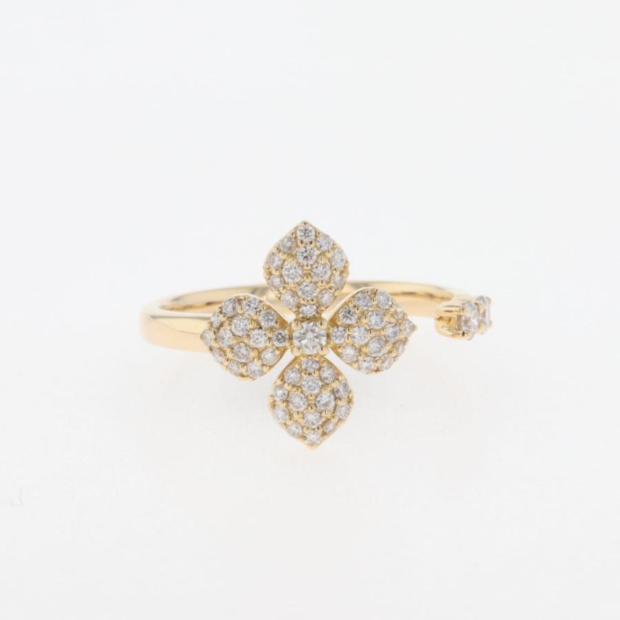 メレダイヤ デザインリング YG イエローゴールド 指輪 リング 11.5号  