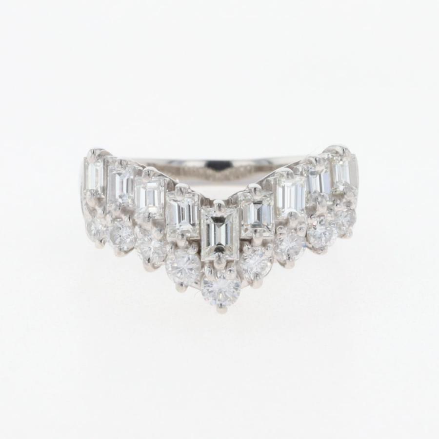 メレダイヤ デザインリング プラチナ 指輪 リング 8.5号 Pt900  