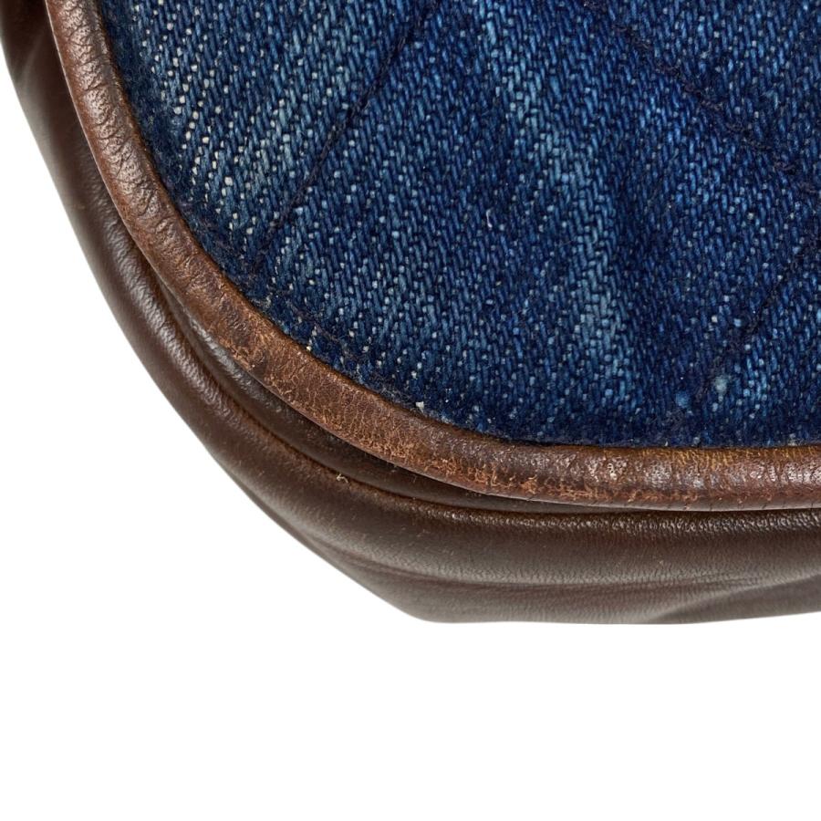 シャネル デニム マトラッセ ココマーク チェーンショルダーバッグ ネイビー CHANEL - 良品 CHANEL シャネル ココマーク マトラッセ デニム