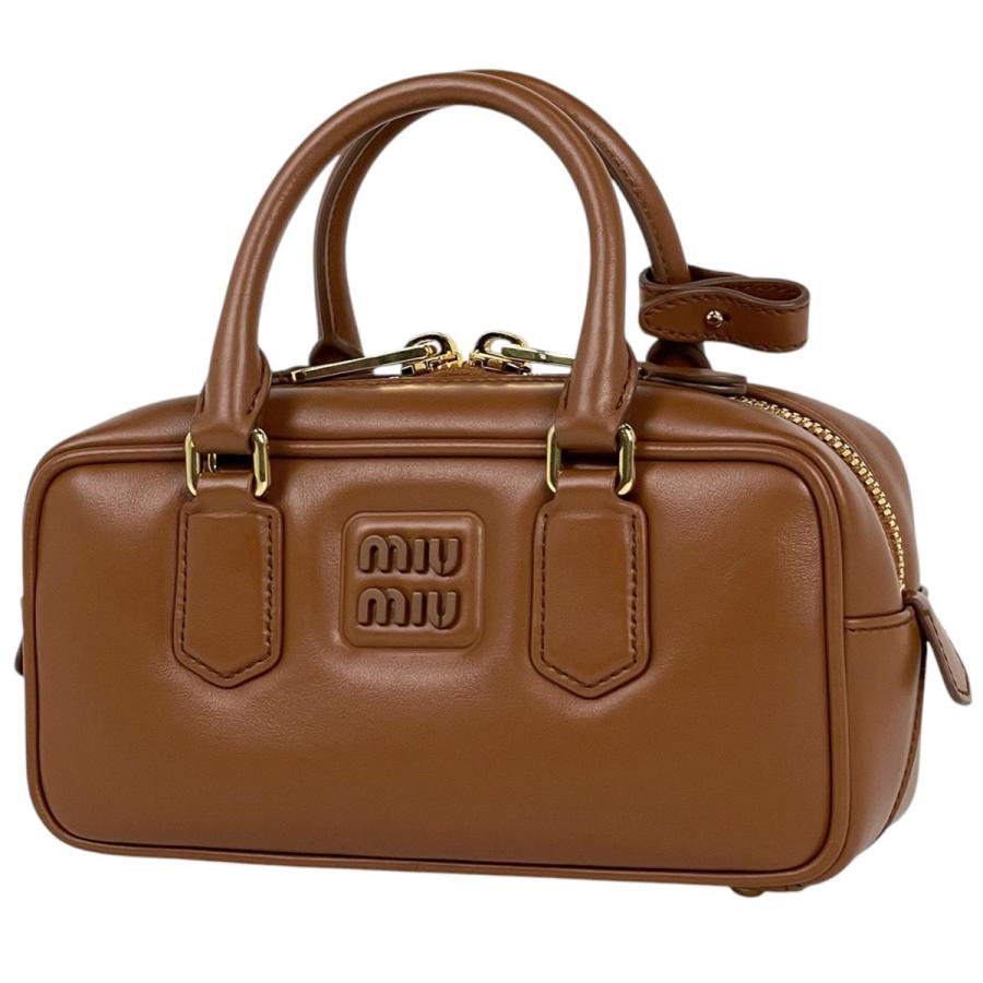 ミュウ Miu アルカディ ハンドバッグ ロゴ 2WAY ショルダーバッグ 