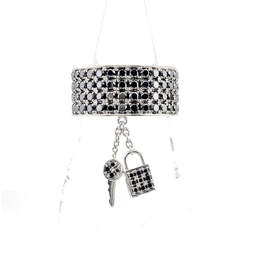 タサキ TASAKI メレダイヤ デザインリング 指輪 ブラックダイヤ リング