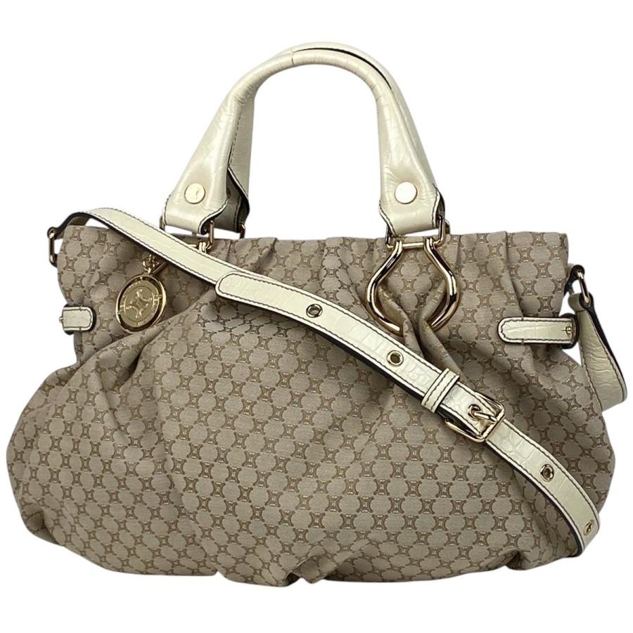 CELINE セリーヌ マカダム柄 ハンドバッグ 2WAY ショルダーバッグ  