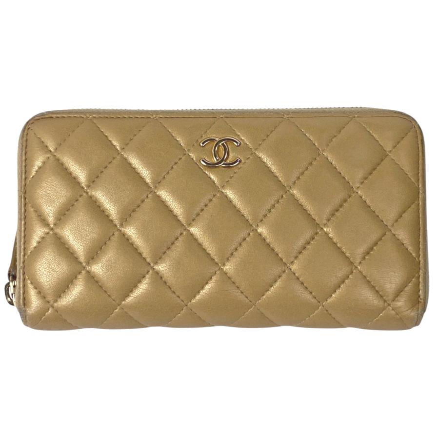 CHANEL シャネル ココマーク ラウンドファスナー 長財布 マトラッセ  