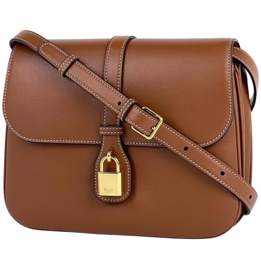 CELINE ロゴ ショルダーバッグ ブラウン