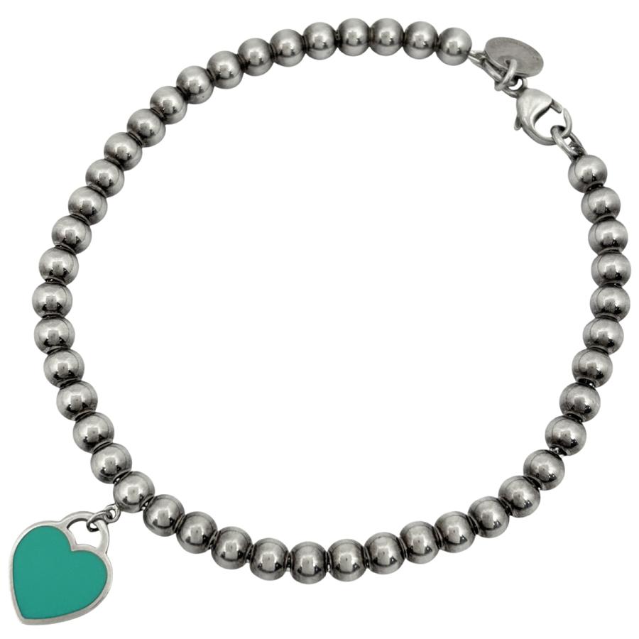 【保証書付】リターントゥ ハートタグ ビーズ ブレスレット シルバー 925 TIFFANY&Co.（ティファニー） ハート タグ ビーズ ブレスレット