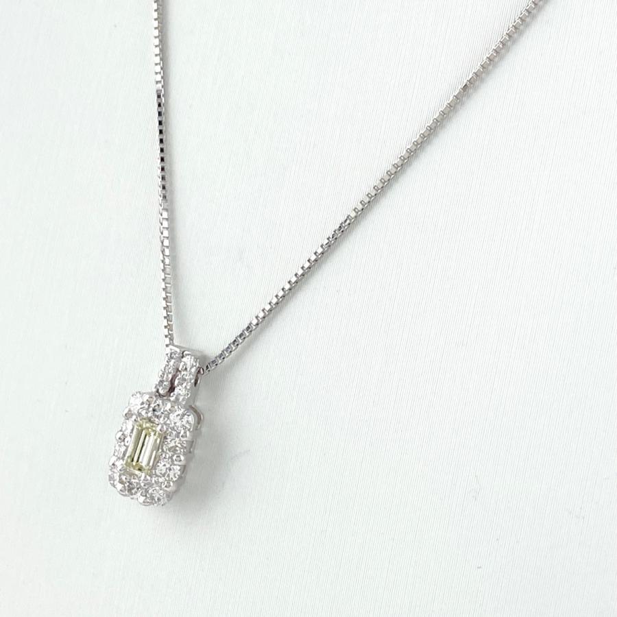 ダイヤモンド デザインネックレス プラチナ ペンダント メレダイヤ  