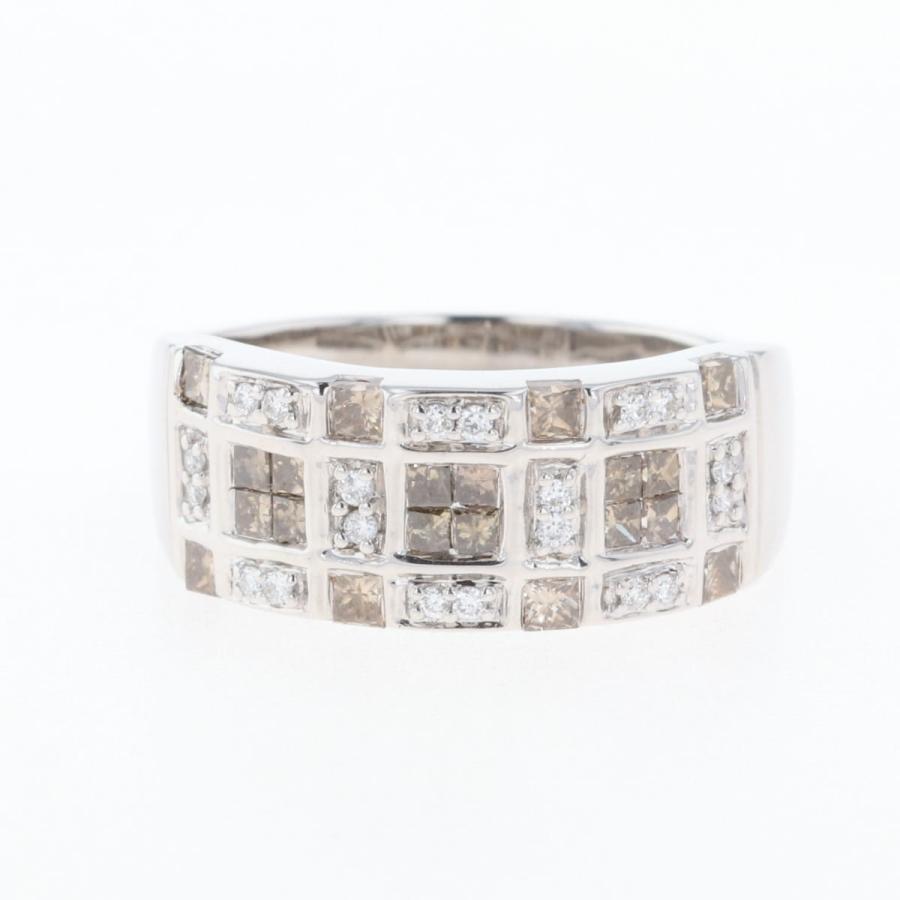 メレダイヤ デザインリング WG ホワイトゴールド 指輪 リング 16号 K18  