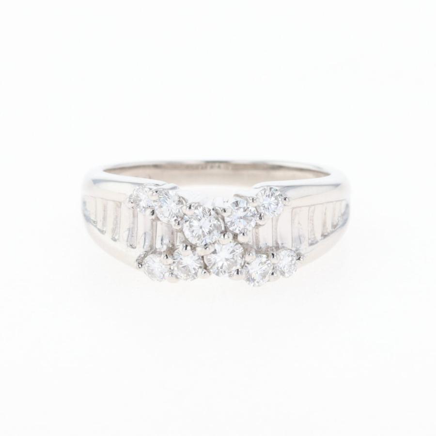 メレダイヤ デザインリング プラチナ 指輪 リング 10.5号 Pt900  