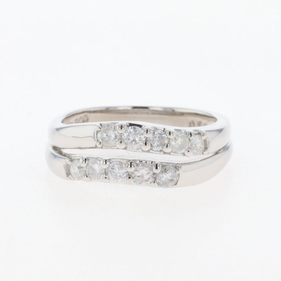 メレダイヤ デザインリング プラチナ 指輪 リング 9.5号 Pt900  