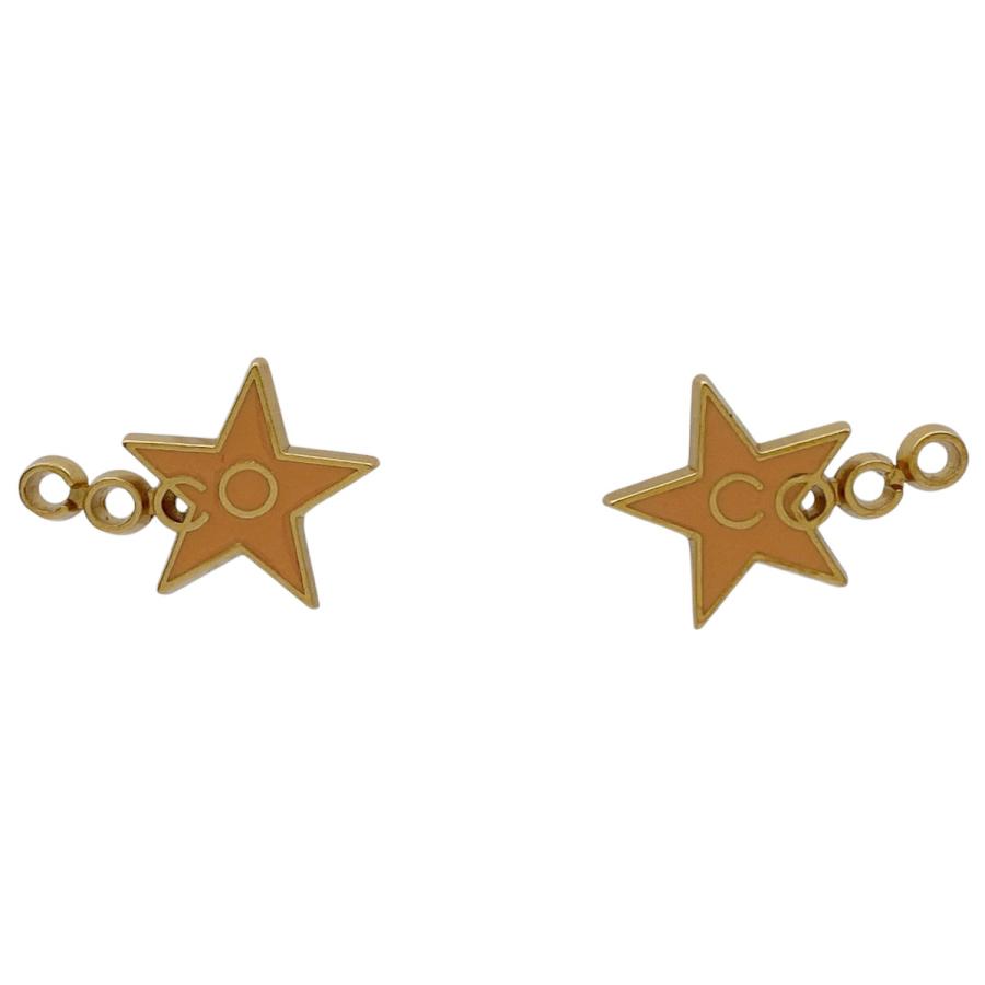 CHANEL ゴールド ピンク ロゴピアス 【公式通販】