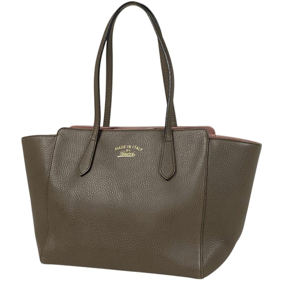GUCCI グッチ スウィング トートバッグ ロゴ ショルダーバッグ レザー ブラウン 354408 レディース 中古 : リユースセレクト ...