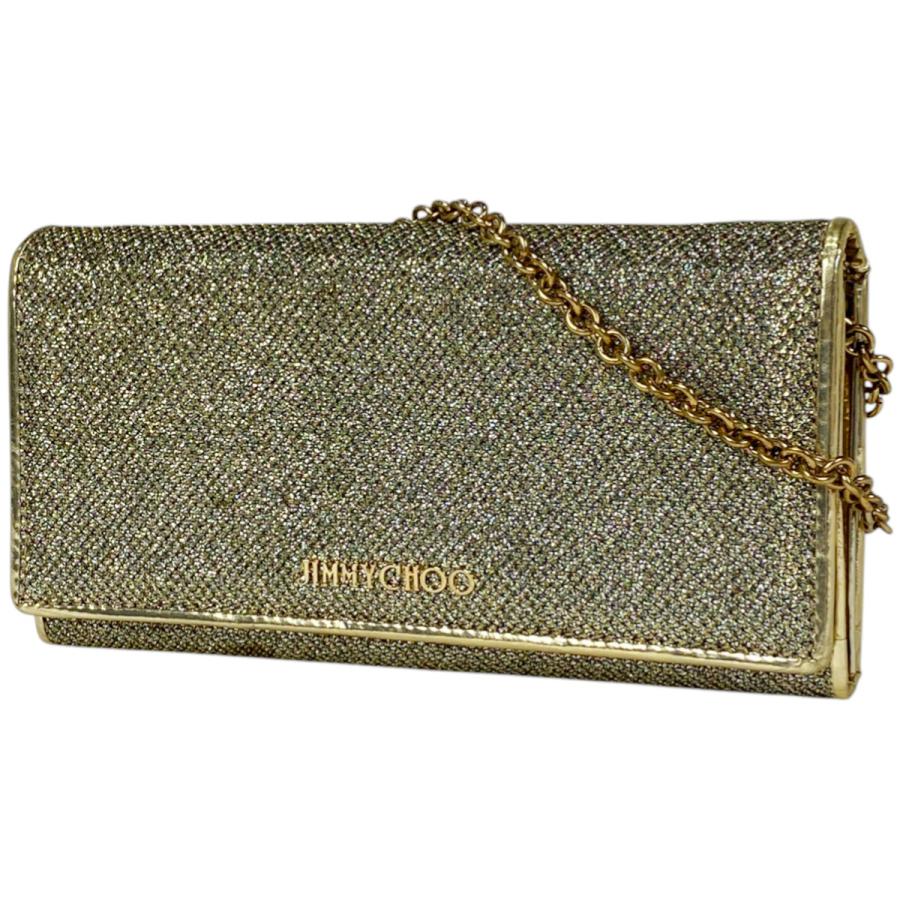 JIMMY CHOO（ジミーチュウ） ロゴ チェーン ウォレット 手提げ 札入れ