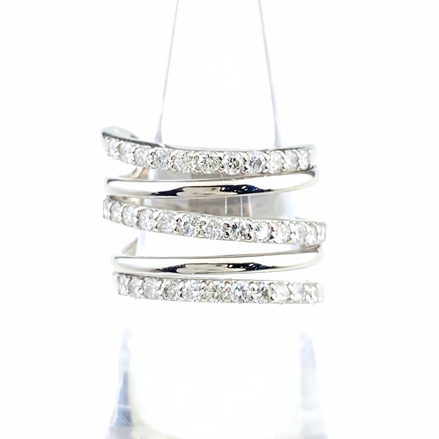 メレダイヤ デザインリング WG ホワイトゴールド 指輪 リング 12号 K18  