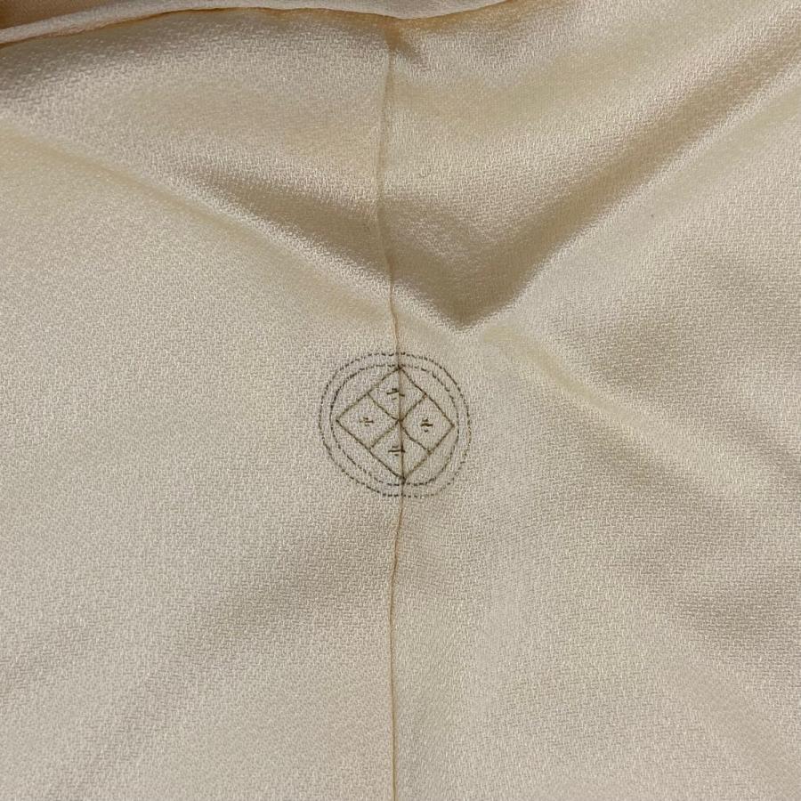 付下げ 身丈157.5cm 裄丈65cm M 袷 菊 ぼかし クリーム 正絹
