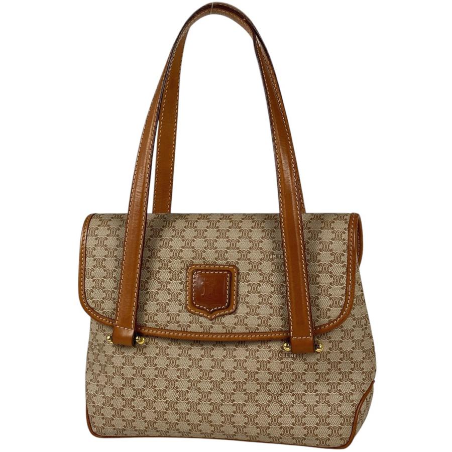 CELINE セリーヌ マカダム柄 ハンドバッグ ロゴ コーティング  