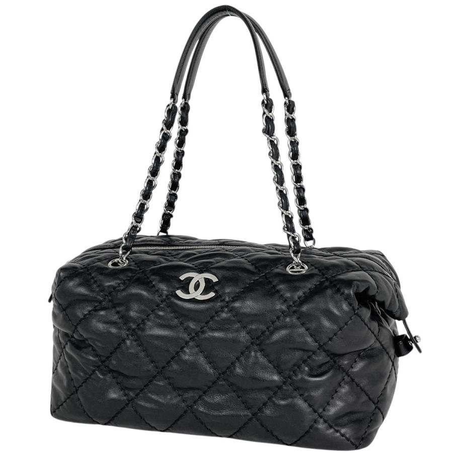 CHANEL シャネル ワイルドステッチ ココマーク ハンドバッグ レザー 黒 CHANEL（シャネル） ワイルドステッチ チェーン トートバッグ ココ