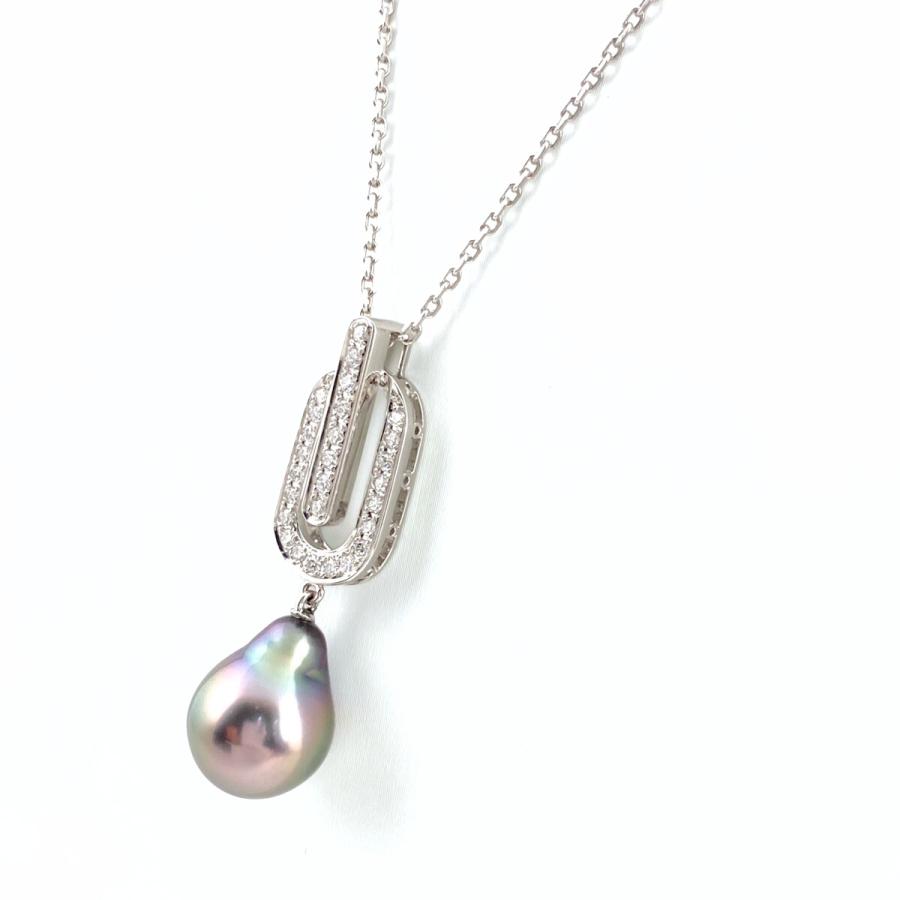 MIKIMOTO ミキモト パール デザインネックレス WG ホワイト