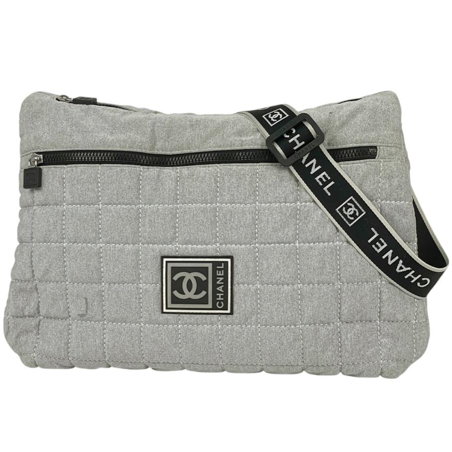 シャネル CHANEL スポーツライン トート ショルダー バッグ グレー CHANEL シャネル スポーツライン ショルダーバッグ ココマーク