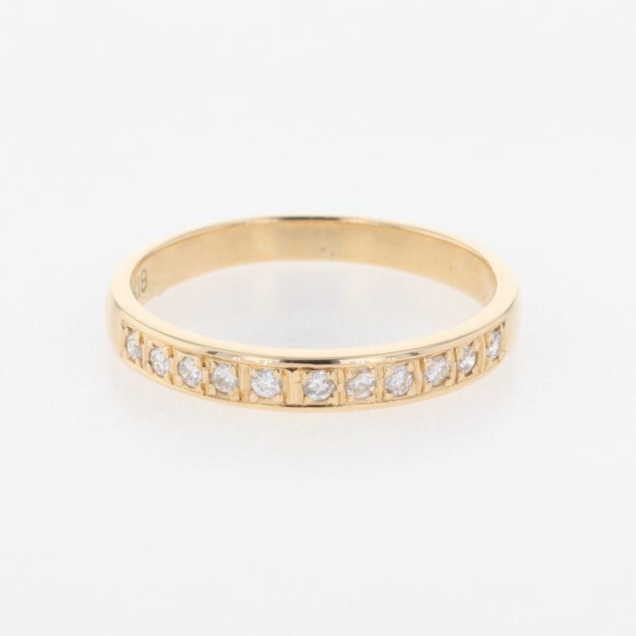 メレダイヤ デザインリング YG イエローゴールド 指輪 リング 13号 K18  