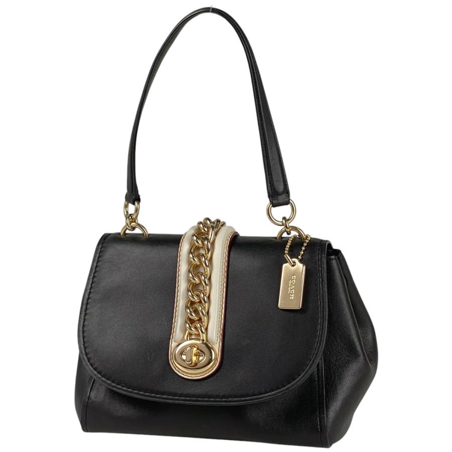 COACH コーチ ロゴ ハンドバッグ 2WAY ショルダーバッグ チェーン 